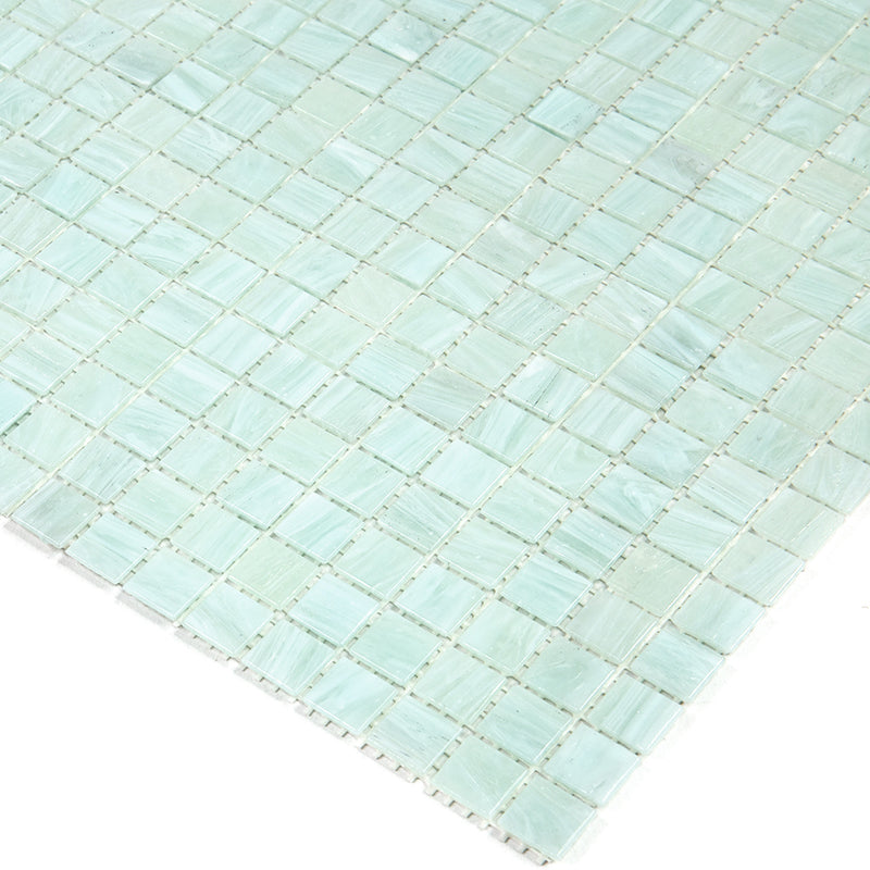 Ice Green 12x12 Glossy Uniform Square Glass Mosaic Tile (20 pack, 18.69 sq ft/case) - Sample