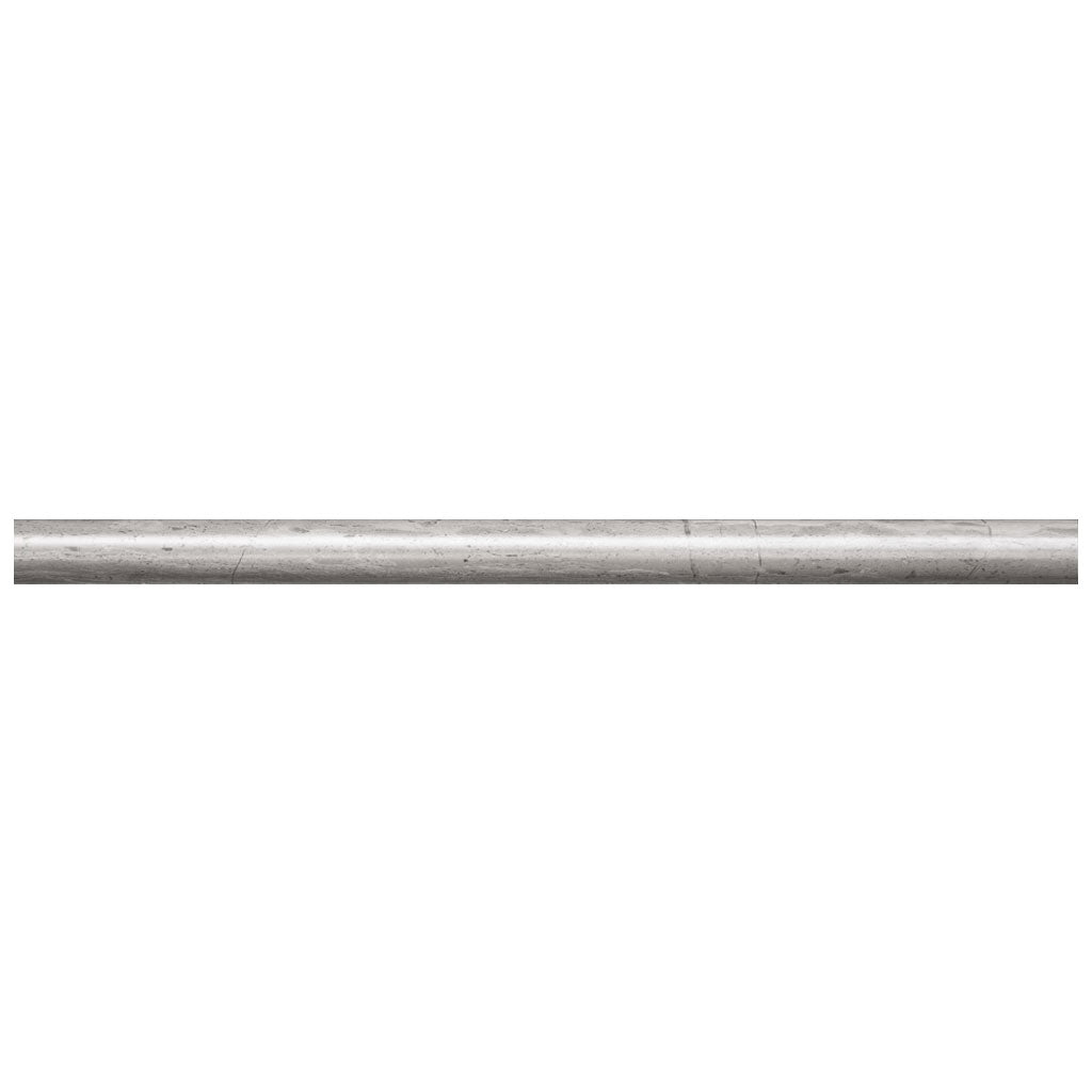 Wooden Grey 0.5x12 Polished Pencil Marble Tile Trim (10 pack, 0.5 sq ft/case)