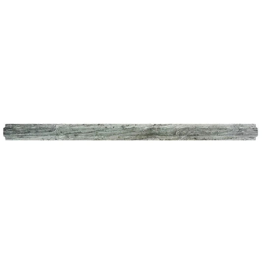 Wooden Grey 0.8x12 Polished Pencil Marble Tile Trim (10 pack, 0.667 sq ft/case)