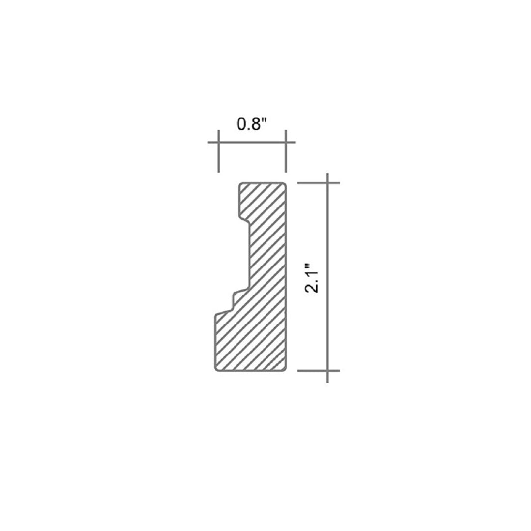 Dark Gray 2x12 Marble Polished Chair Rail Tile Trim (10 pack, 1.667 sq ft/case) - Sample