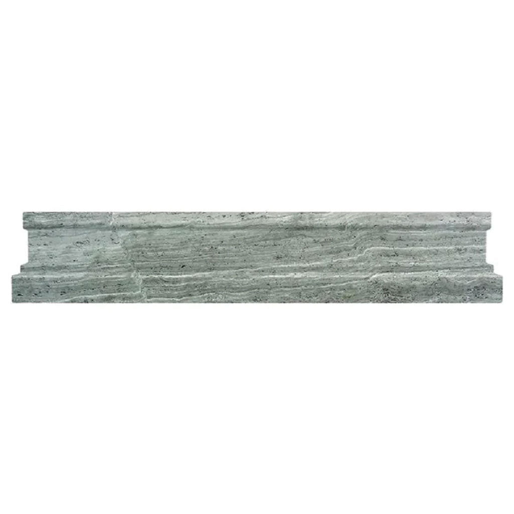 Wooden Grey 2x12 Chair Rail Polished Marble Tile Trim (10 pack, 1.667 sq ft/case)