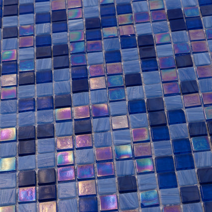 Blue 12x12 Glossy Uniform Square Glass Mosaic Tile (20 pack, 18.69 sq ft/case) - Sample
