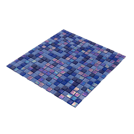 Blue 12x12 Glossy Uniform Square Glass Mosaic Tile (20 pack, 18.69 sq ft/case) - Sample
