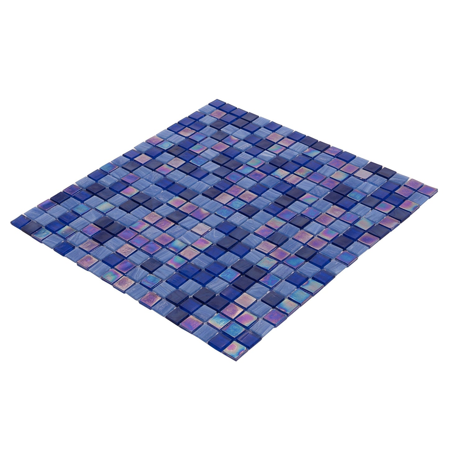 Blue 12x12 Glossy Uniform Square Glass Mosaic Tile (20 pack, 18.69 sq ft/case) - Sample