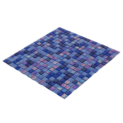 Blue 12x12 Glossy Uniform Square Glass Mosaic Tile (20 pack, 18.69 sq ft/case) - Sample