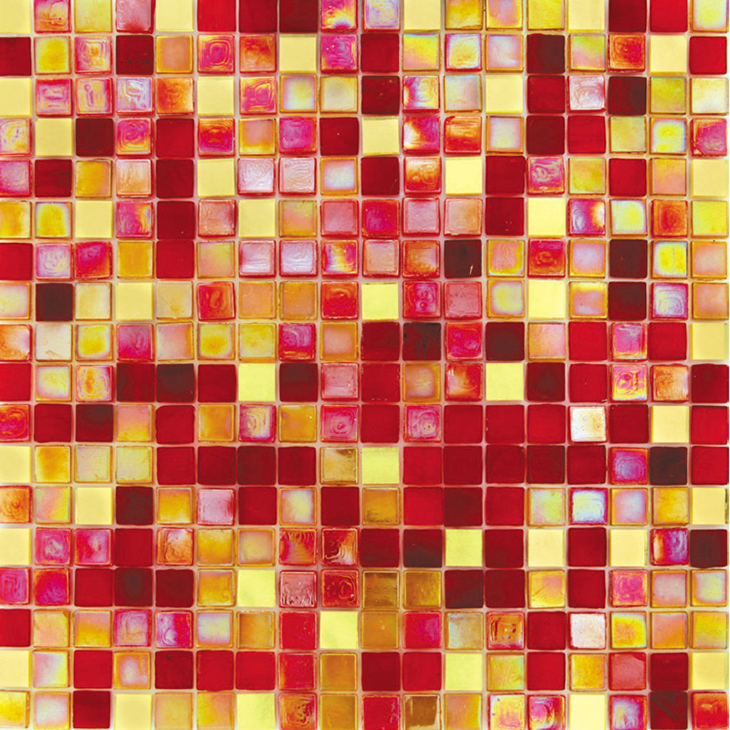 Red Yellow 12x12 Glossy Uniform Square Glass Mosaic Tile (20 pack, 18.69 sq ft/case) - Sample