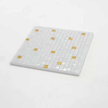 White Gold 12x12 Glossy Uniform Square Glass Mosaic Tile (20 pack, 18.69 sq ft/case)