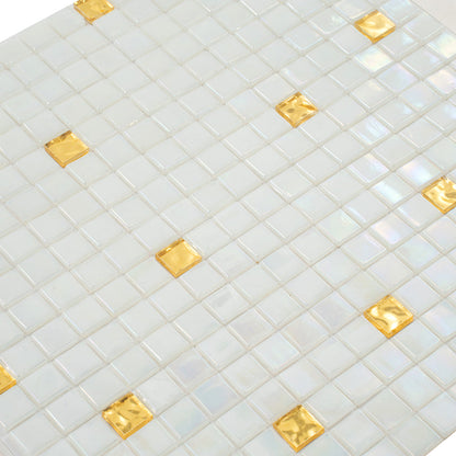 White Gold 12x12 Glossy Uniform Square Glass Mosaic Tile (20 pack, 18.69 sq ft/case)