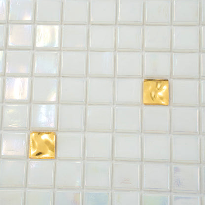 White Gold 12x12 Glossy Uniform Square Glass Mosaic Tile (20 pack, 18.69 sq ft/case)