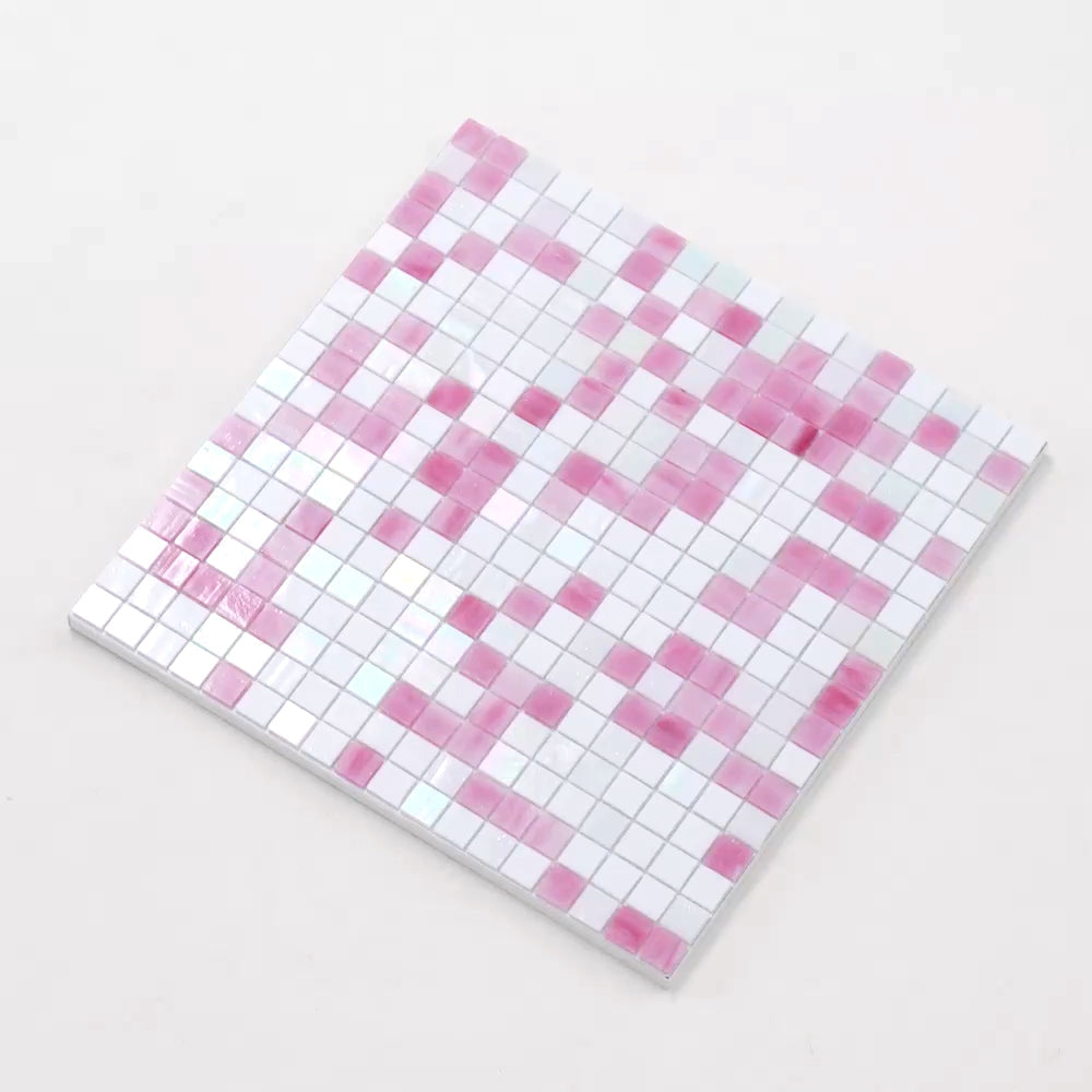 White Soft Pink 12x12 Glossy Uniform Square Glass Mosaic Tile (20 pack, 18.69 sq ft/case)