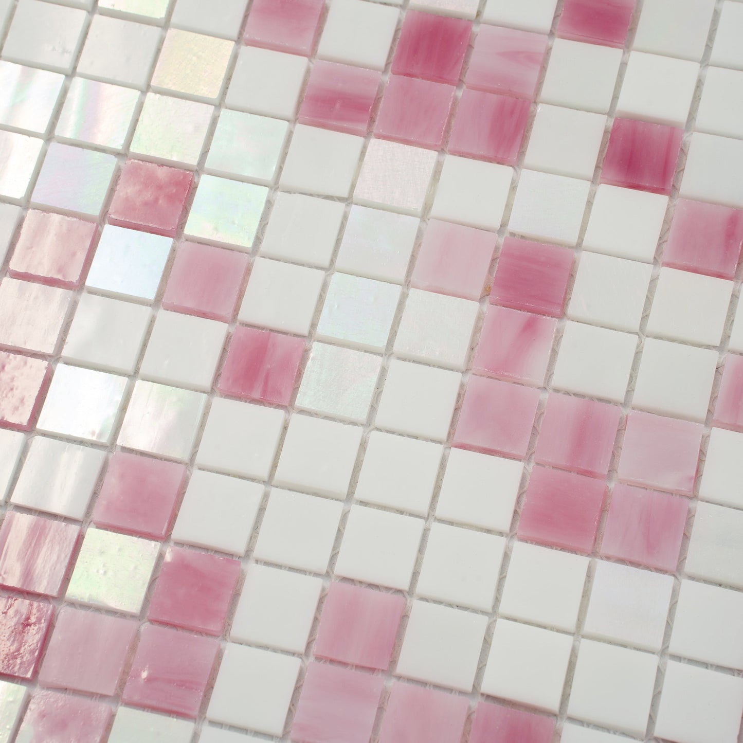 White Soft Pink 12x12 Glossy Uniform Square Glass Mosaic Tile (20 pack, 18.69 sq ft/case)