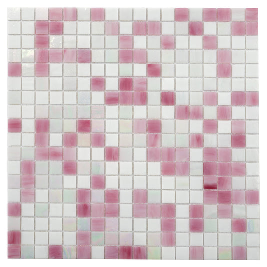 White Soft Pink 12x12 Glossy Uniform Square Glass Mosaic Tile (20 pack, 18.69 sq ft/case)