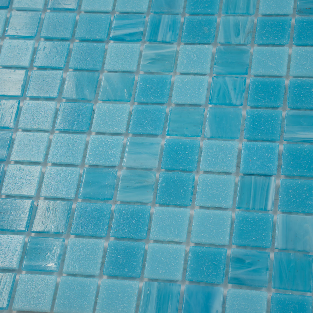 Arctic Blue 12x12 Uniform Square Glossy Glass Mosaic Tile (20 pack, 20 sq ft/case)