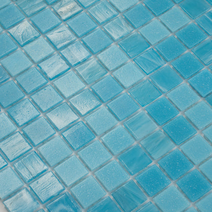 Arctic Blue 12x12 Uniform Square Glossy Glass Mosaic Tile (20 pack, 20 sq ft/case) - Sample