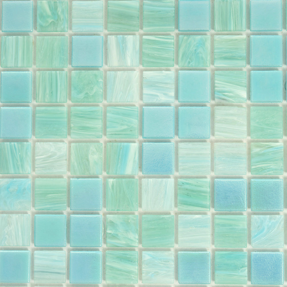 Baby Blue 12x12 Uniform Square Glossy Glass Mosaic Tile (20 pack, 20 sq ft/case)