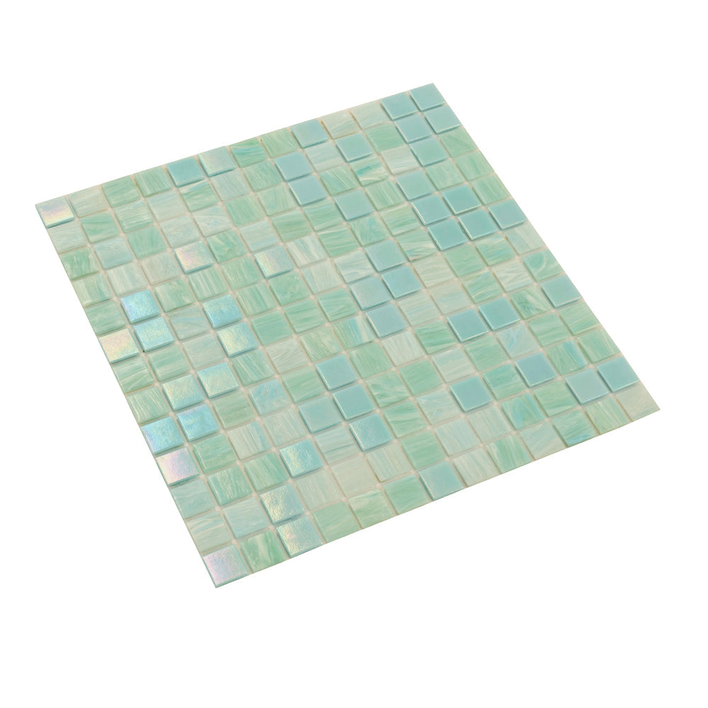 Baby Blue 12x12 Uniform Square Glossy Glass Mosaic Tile (20 pack, 20 sq ft/case)