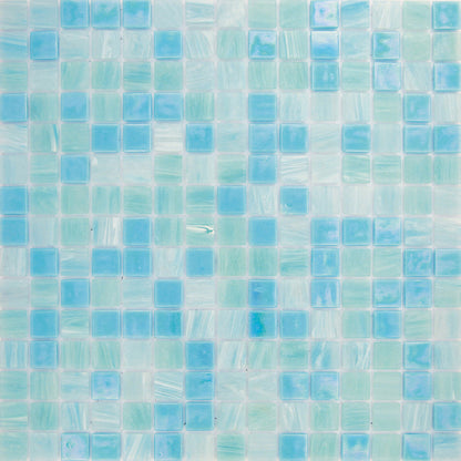 Baby Blue 12x12 Uniform Square Glossy Glass Mosaic Tile (20 pack, 20 sq ft/case) - Sample