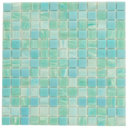 Baby Blue 12x12 Uniform Square Glossy Glass Mosaic Tile (20 pack, 20 sq ft/case)