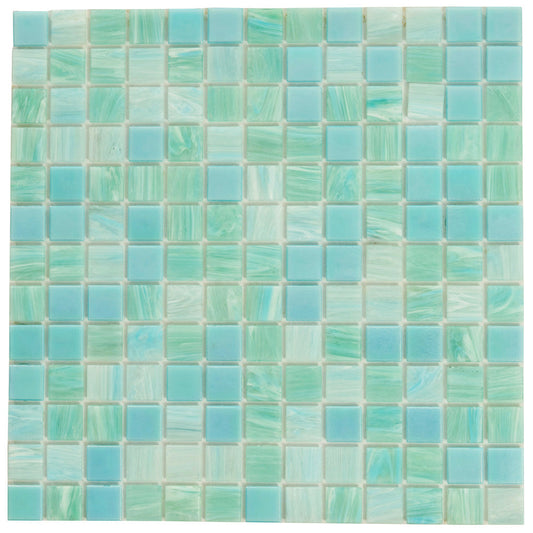 Baby Blue 12x12 Uniform Square Glossy Glass Mosaic Tile (20 pack, 20 sq ft/case)