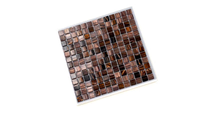Brown Yellow 12x12 Glossy Uniform Square Glass Mosaic Tile (20 pack, 20 sq ft/case)