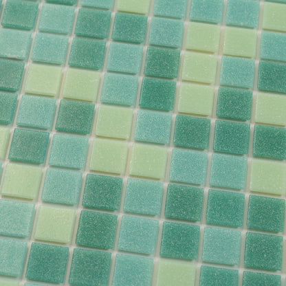 Dynasty Green 12x12 Glossy Uniform Square Glass Mosaic Tile (20 pack, 20 sq ft/case)