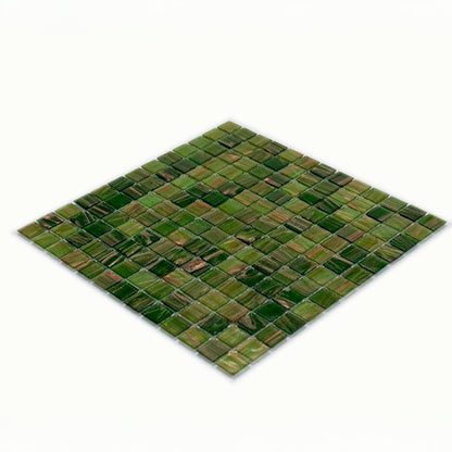 Moss Green 12x12 Glossy Uniform Square Glass Mosaic Tile (20 pack, 20 sq ft/case) - Sample