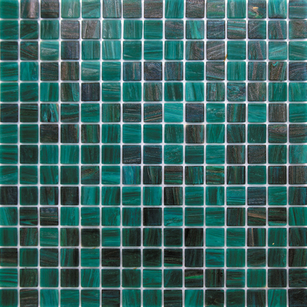 Bottle Green 12x12 Glossy Uniform Square Glass Mosaic Tile (20 pack, 20 sq ft/case)