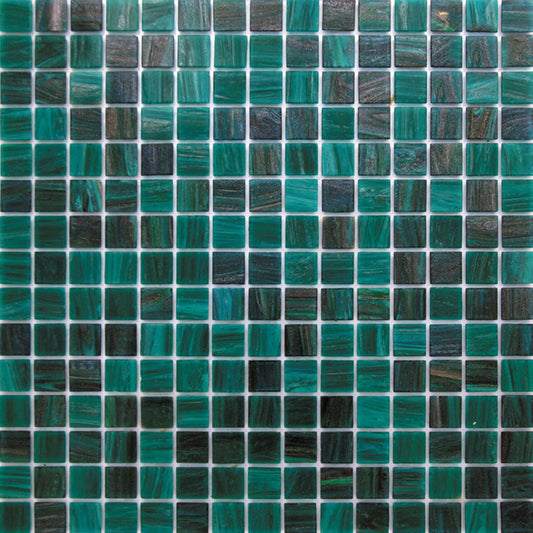 Bottle Green 12x12 Glossy Uniform Square Glass Mosaic Tile (20 pack, 20 sq ft/case)