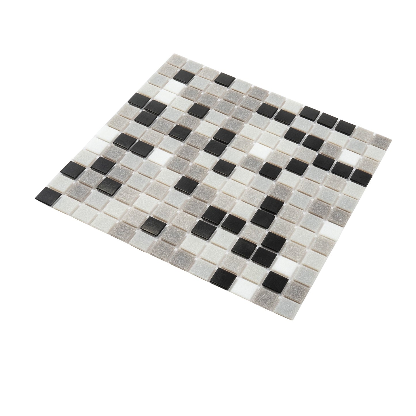 Gray Black 12x12 Glossy Uniform Square Glass Mosaic Tile (20 pack, 20 sq ft/case)