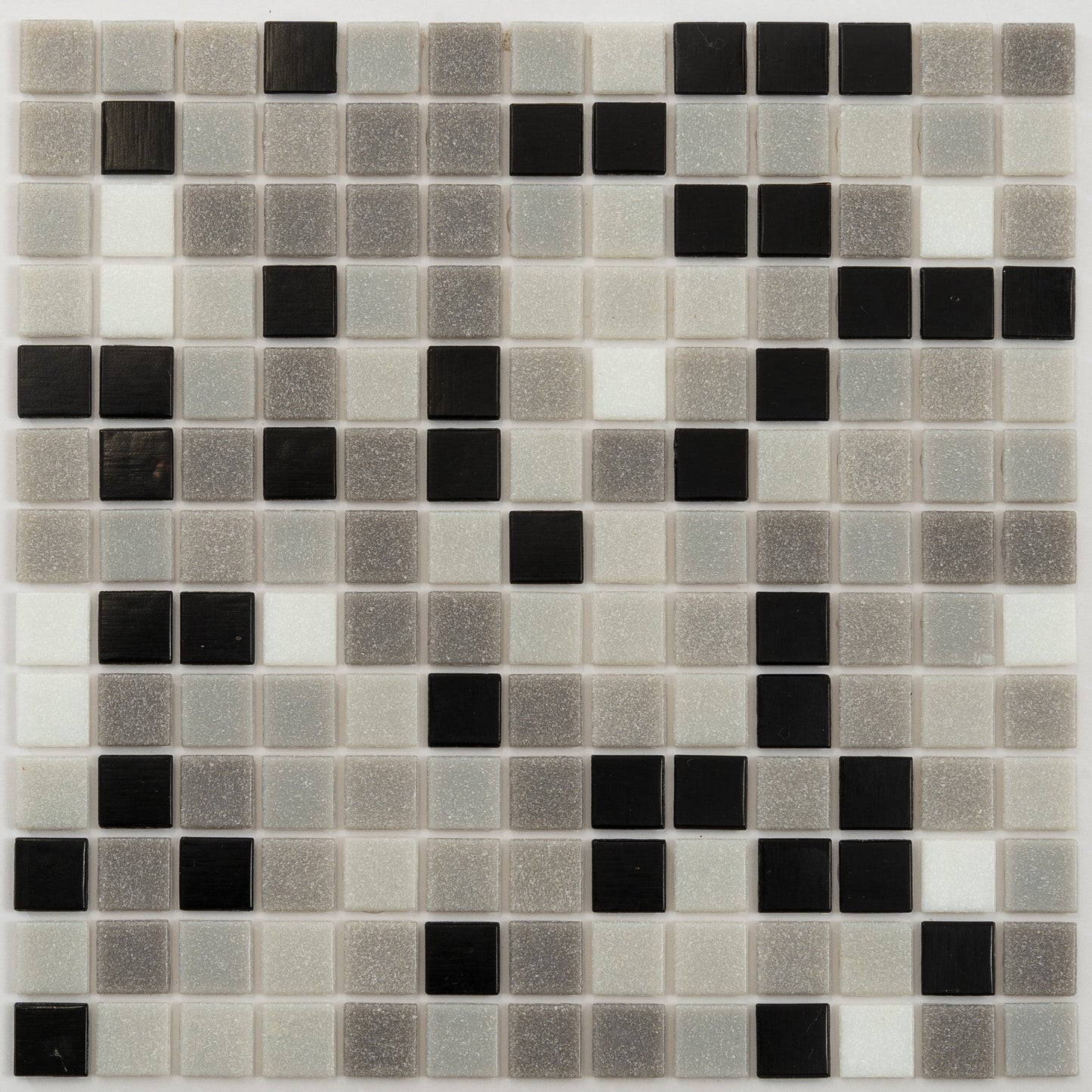 Gray Black 12x12 Glossy Uniform Square Glass Mosaic Tile (20 pack, 20 sq ft/case)