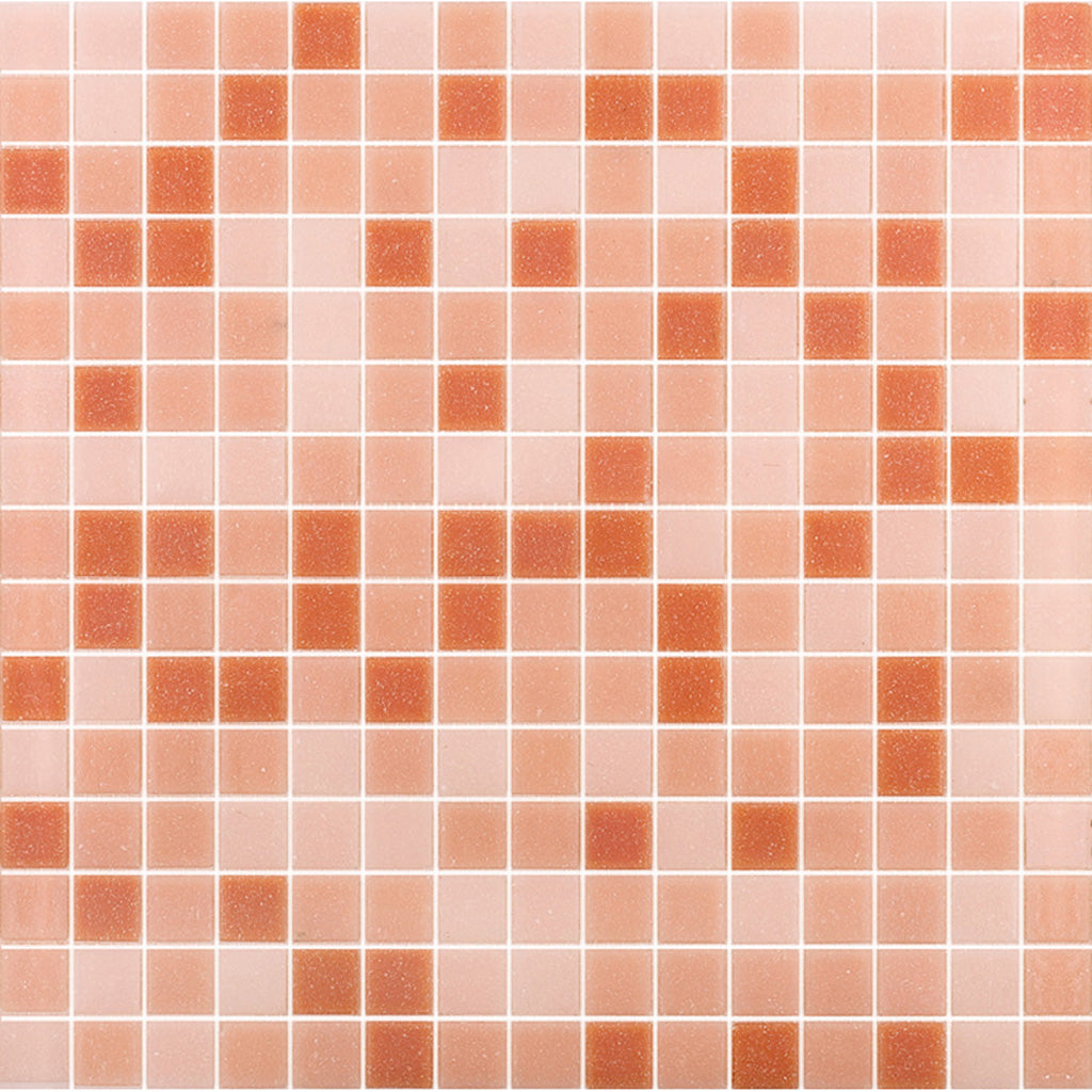 Peach Pink 12x12 Glossy Uniform Square Glass Mosaic Tile (20 pack, 20 sq ft/case)
