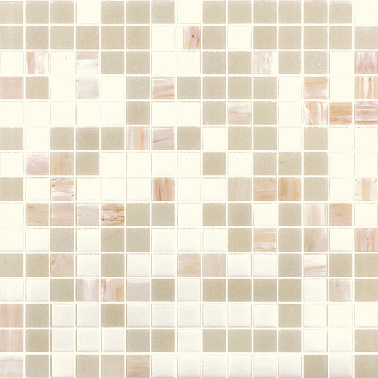 White Gray 12x12 Glossy Uniform Square Glass Mosaic Tile (20 pack, 20 sq ft/case) - Sample