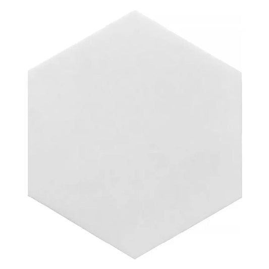 Snow White 10x10 Honed Hexagon Marble Tile (5 pack, 2.95 sq ft/case) - Sample