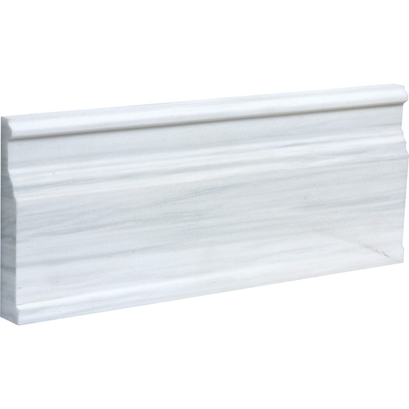 Bianco Dolomiti Polished Modern Base Marble Moldings