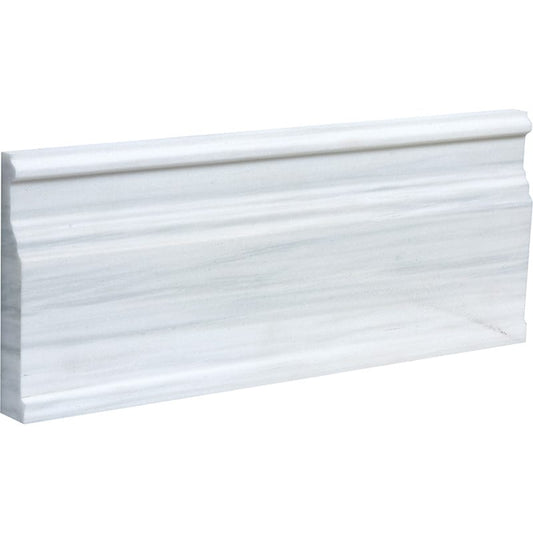 Bianco Dolomiti Polished Modern Base Marble Moldings