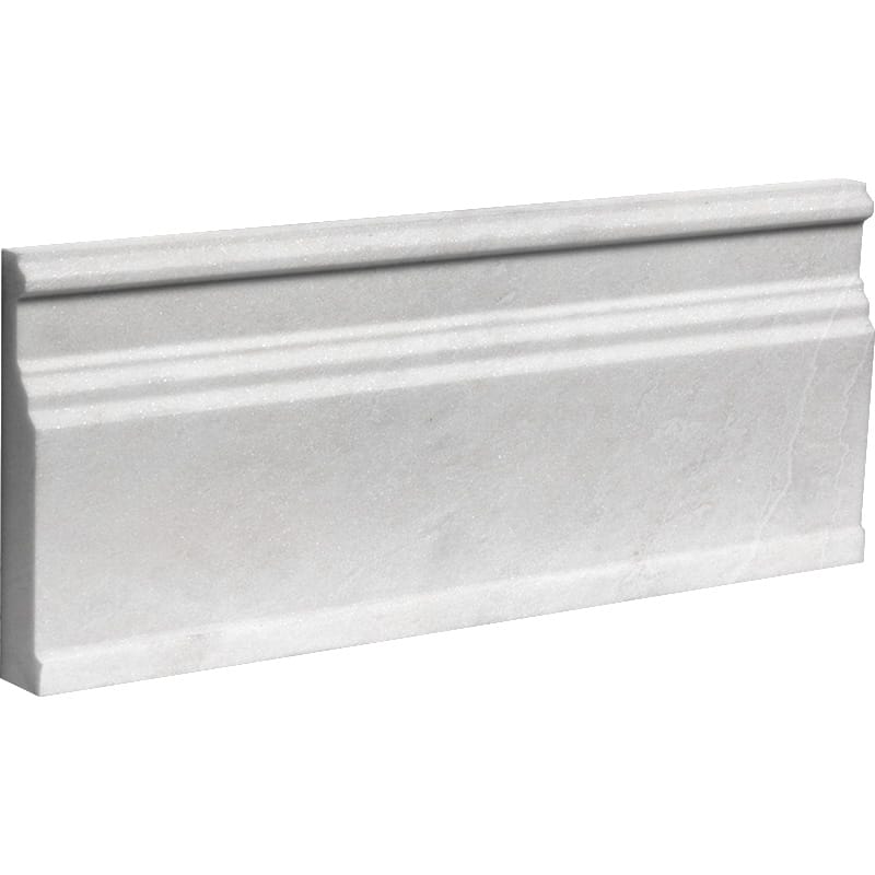 Siberian White Polished Modern Base Marble Moldings