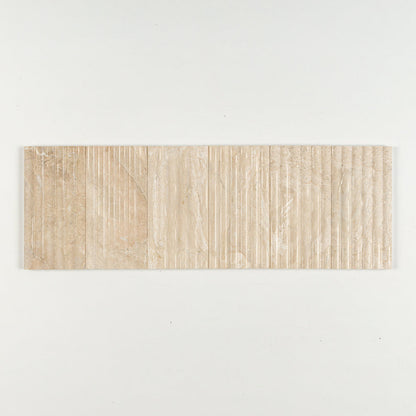 Royal Beige Honed Flute Trim Marble Accent Tiles