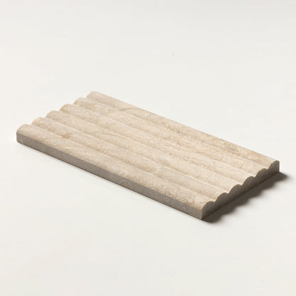 Royal Beige Honed Flute Trim Marble Accent Tiles
