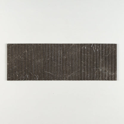 Nero Honed Flute Trim Marble Accent Tiles