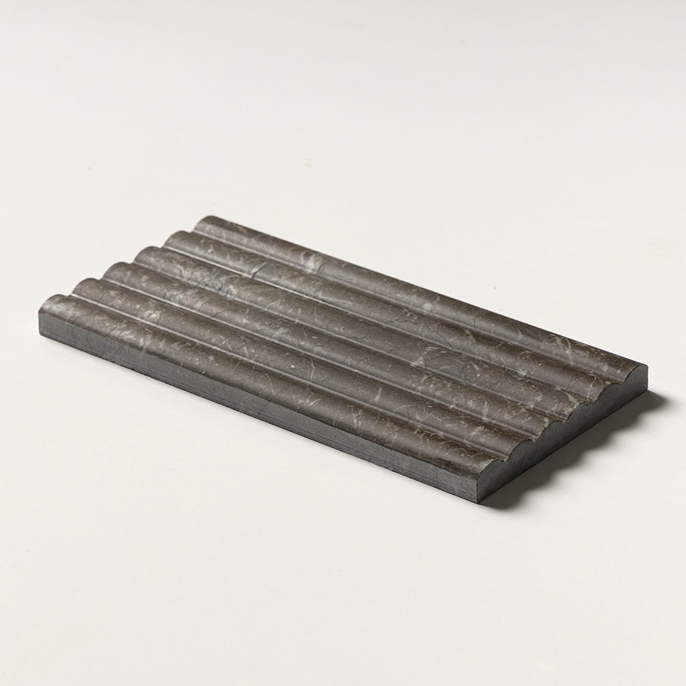 Nero Honed Flute Trim Marble Accent Tiles