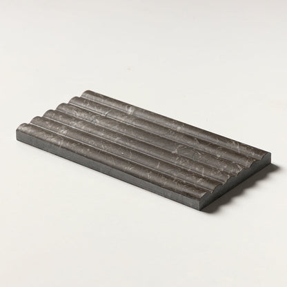 Nero Honed Flute Trim Marble Accent Tiles