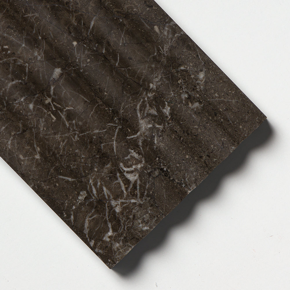 Nero Honed Flute Trim Marble Accent Tiles
