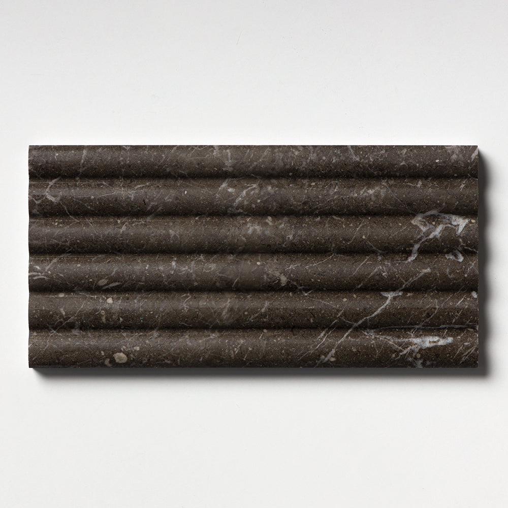 Nero Honed Flute Trim Marble Accent Tiles