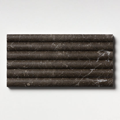 Nero Honed Flute Trim Marble Accent Tiles