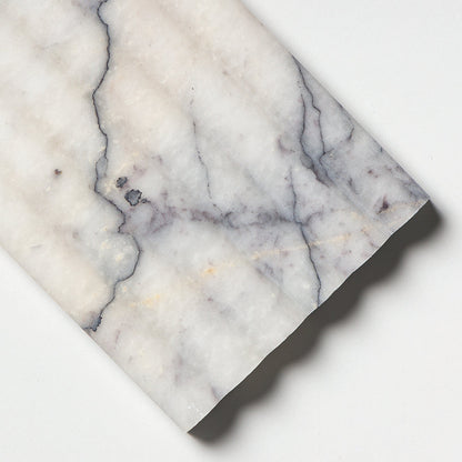 Lilac New York Honed Flute Trim Marble Accent Tiles