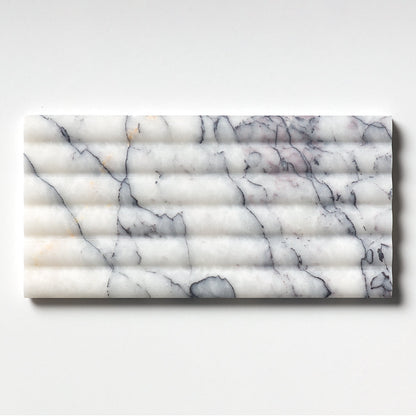 Lilac New York Honed Flute Trim Marble Accent Tiles