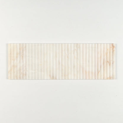 Calacatta Cremo Honed Flute Trim Marble Accent Tiles