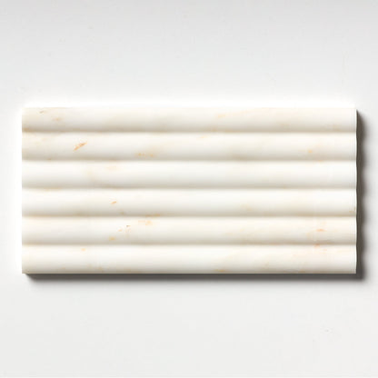 Calacatta Cremo Honed Flute Trim Marble Accent Tiles