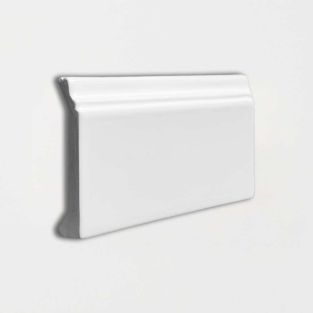 Blanche Glossy Base Trim Ceramic Moldings