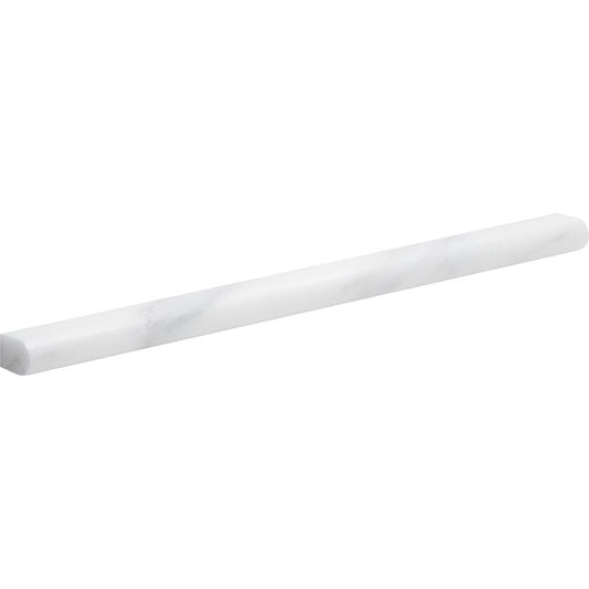 Bella White Polished Pencil Liner Marble Moldings